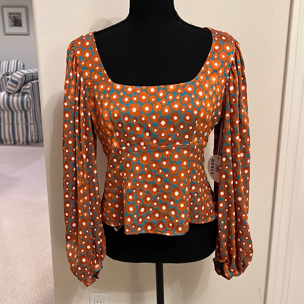 STAUD floral print top Size 8